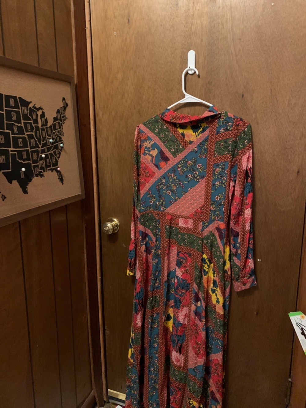 ODDY Multicolor Patchwork Maxi Dress - Teal, Red, Yellow, Green - Picture 5 of 5